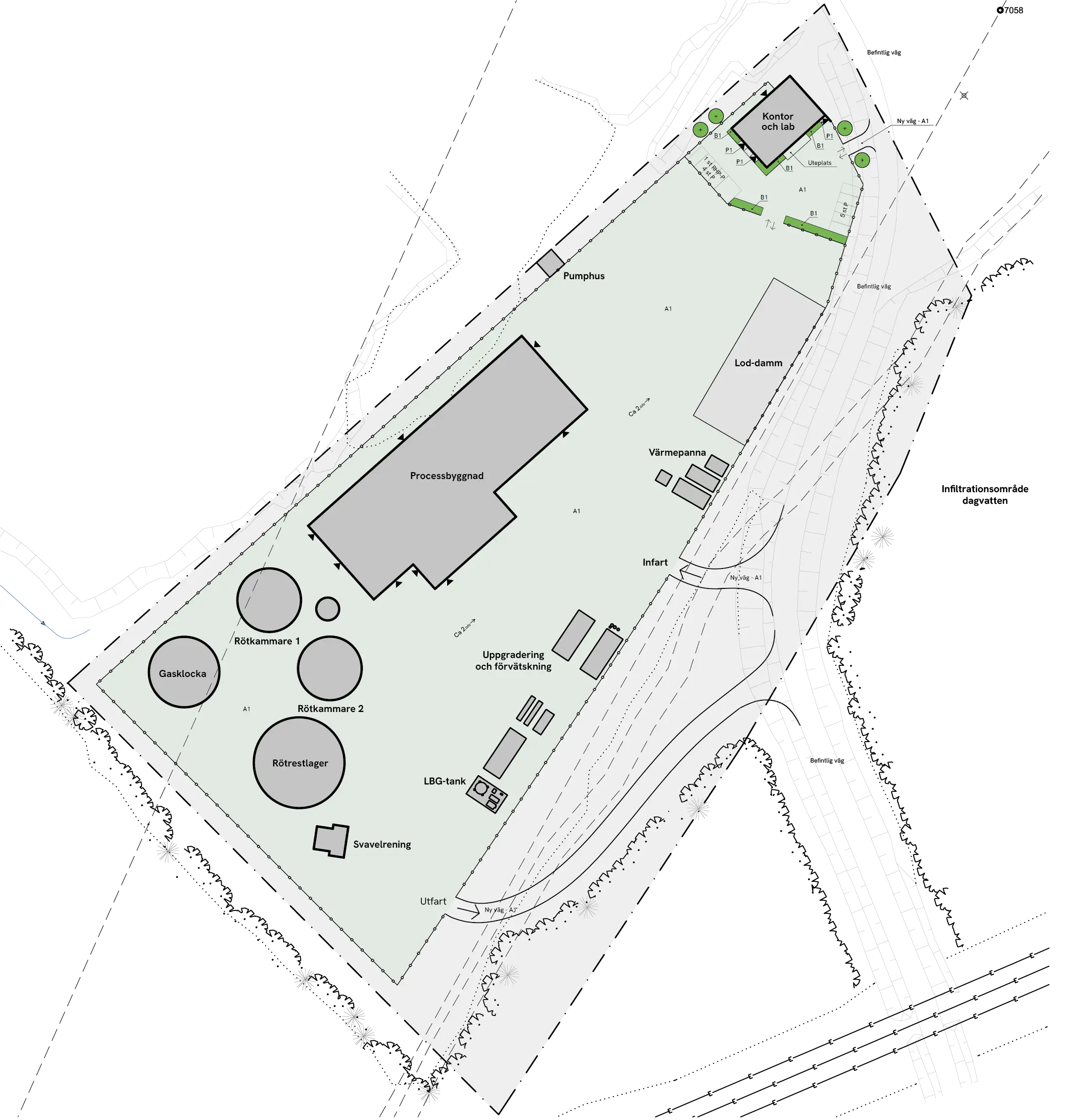 Karta över anläggningen
